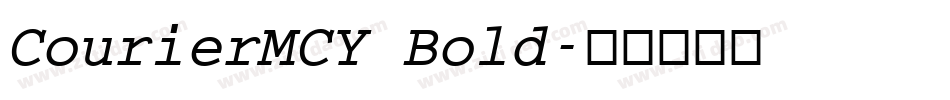 CourierMCY Bold字体转换
